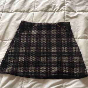 Red/ black/ gray plaid skirt